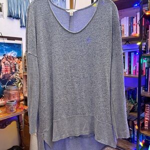 Women's light blue Oversized Long Sleeve Shirt